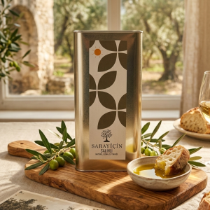 SARAYİÇİN Salihli Soğuk Sıkım Naturel Sızma Zeytinyağı 5Lt ÜRETİM YILI 2024